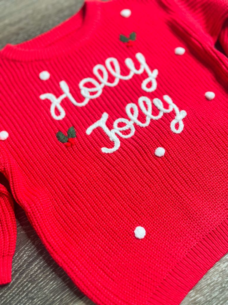 RTS: Adult and Kid Rope Embroidered Holiday Sweaters