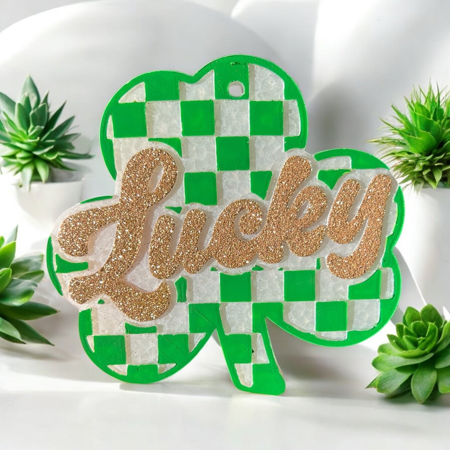 Checkered Shamrock Freshie