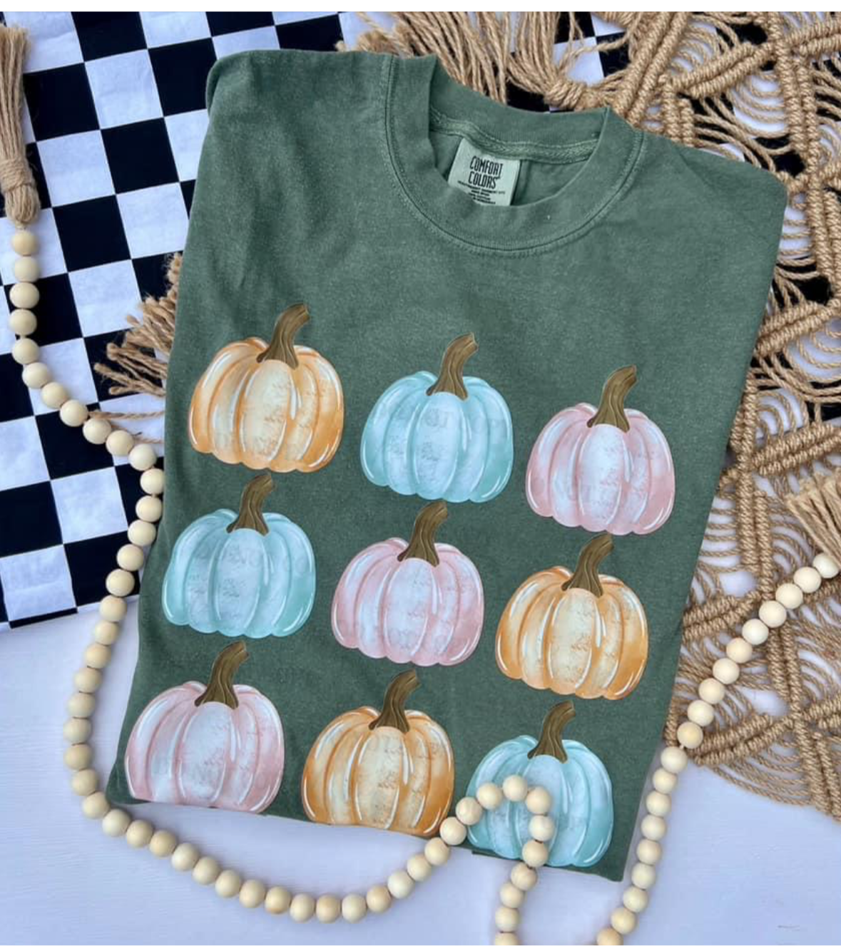 Pastel Pumpkin Grid