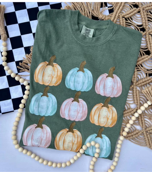 Pastel Pumpkin Grid