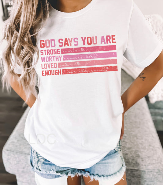 God says you are