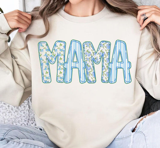 Blue Floral Mama