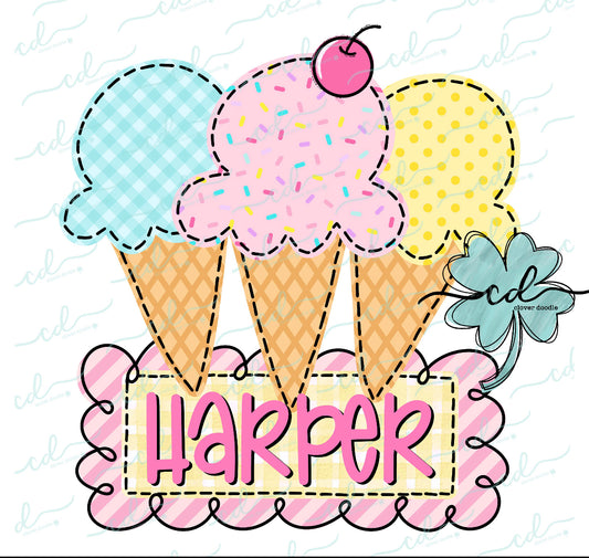 Summer Ice Cream (Pink)